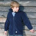 Marineblau - Back - Result Kinder Active Fleece-Jacke Mit Reißverschluss