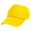 Gelb - Front - RESULT Kinder Baseball Kappe, einfarbig