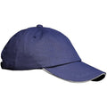 Marineblau-Weiß - Back - Result Baseball Kappe mit niedrigem Profil
