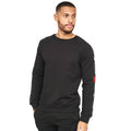 Schwarz - Front - Crosshatch - "Brickmore" Sweatshirt für Herren