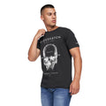 Schwarz-Weiß - Side - Crosshatch - "Skulfux" T-Shirt für Herren (2er-Pack)