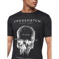Schwarz-Weiß - Lifestyle - Crosshatch - "Skulfux" T-Shirt für Herren (2er-Pack)