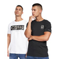 Schwarz-Weiß - Front - Crosshatch - "Wamter" T-Shirt für Herren (2er-Pack)