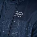 Marineblau - Close up - Crosshatch - "Pyramid" Trainingsjacke Durchgehender Reißverschluss für Herren