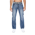 Mittlere Waschung - Front - Crosshatch - "New Baltimore" Jeans für Herren