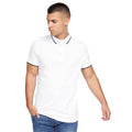 Weiß - Front - Crosshatch - "Padro" Poloshirt für Herren