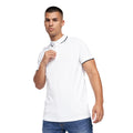Weiß - Pack Shot - Crosshatch - "Padro" Poloshirt für Herren