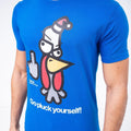 Tiefes Azurblau - Side - Xplicit - "Bad Turkey" T-Shirt für Herren - weihnachtliches Design