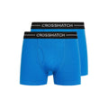 Blau - Front - Crosshatch - "Hexter" Boxershorts für Herren (2er-Pack)