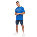 Blau-Weiß-Pfirsich-Natürlich-Hellrosa - Side - Crosshatch - "Feltcast" T-Shirt für Herren (5er-Pack)