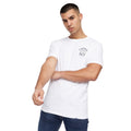 Blau-Weiß-Pfirsich-Natürlich-Hellrosa - Lifestyle - Crosshatch - "Feltcast" T-Shirt für Herren (5er-Pack)