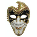 Schwarz-Weiß-Gold - Front - Bristol Novelty Unisex Maske im venezianischen Stil, für Erwachsene