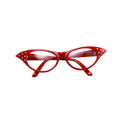 Rot - Front - Bristol Novelty Damen Brille im 50er-Jahre-Stil
