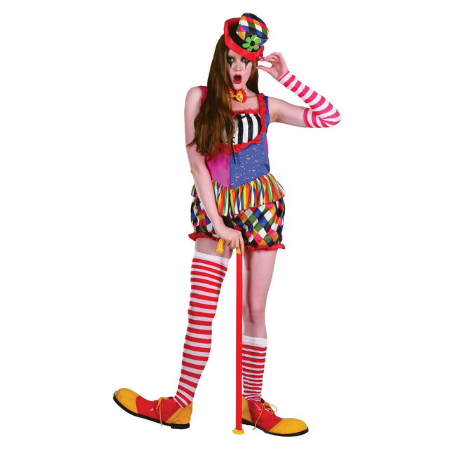 Bunt - Front - Bristol Novelty Damen Clown-Kostüm in Regenbogenfarben