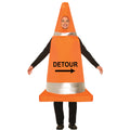 Orange-Silber-Schwarz - Front - Bristol Novelty Unisex Verkehrskegel-Kostüm für Erwachsene