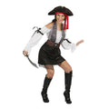 Schwarz-Weiß-Braun-Rot - Front - Bristol Novelty Damen Piratenkostüm