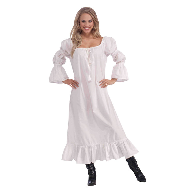 Weiß - Front - Bristol Novelty Damen Nachthemd-Kostüm im Mittelalter-Stil