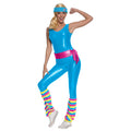 Blau-Pink - Front - Barbie - "Deluxe" Kostüm Sport - Damen