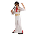 Weiß-Rot - Front - Elvis - "Deluxe" Kostüm - Jungen