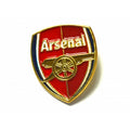 Rot-Goldfarben - Front - Arsenal FC offizieller Fußball-Anstecker mit Teamwappen