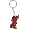 Silberfarben-Rot - Front - Liverpool FC offizieller Fußball-Schlüsselanhänger