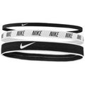 Schwarz-Weiß - Front - Nike - Gemischte Breite Stirnbänder 3er-Pack