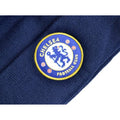 Marineblau - Back - Chelsea FC Wappen Strick-Umschlagmütze