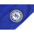 Königsblau - Back - Chelsea FC Wappen Strick-Umschlagmütze