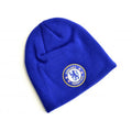 Königsblau - Front - Chelsea FC Strick-Beanie mit Wappen