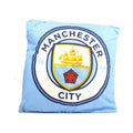 Hellblau-Weiß - Front - Manchester City FC offizielles Fußball Wappen Kissen