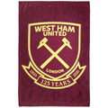 Weinrot-Gelb - Front - West Ham United FC - Decke 125 Years, Fleece