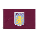 Burgunderrot-Weiß-Gelb - Front - Aston Villa FC - Fahne "Core", Wappen