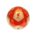 Rot-Gold - Back - Liverpool FC - Fußball mit Unterschriften