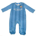 Himmelblau - Front - Manchester City FC - Schlafanzug für Baby