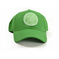 Grün-Weiß - Front - Celtic FC Baseball Cap mit offiziellem Clubwappen