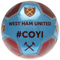 Weinrot-Blau-Gelb - Front - West Ham United FC - "#COYI" Fußball mit Unterschriften