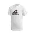 Weiß-Rot - Front - Adidas - T-Shirt Abzeichen für Kinder