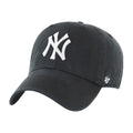 Schwarz-Weiß - Front - New York Yankees - "Clean Up" Baseball-Mütze