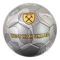 Silber-Gelb-Weiß - Front - West Ham United FC - Fußball mit Unterschriften