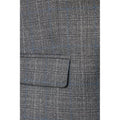 Grau-Blau - Side - Burton - "Highlight" Anzugjacke für Herren