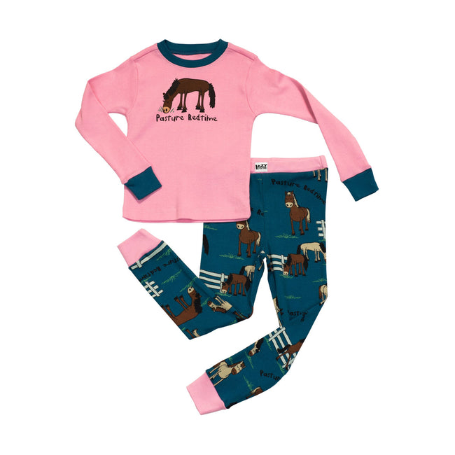 Pink-Blau-Braun - Lifestyle - LazyOne Kinder Pasture Bedtime Langarm Pyjama Set