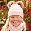 Pink - Back - Healthy Pet - "Morzine" Mütze und Schal Set für Kinder