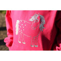 Fuchsie - Back - British Country Collection - "Twinkle Pony" Kapuzenpullover für Mädchen