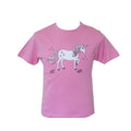 Pink-Weiß - Front - British Country Collection - "Dancing Unicorn" T-Shirt für Kinder