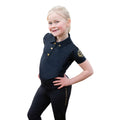 Schwarz-Gold - Front - Supreme Products - "Active Show Rider" Poloshirt für Kinder