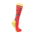 Rot-Grün-Gold - Back - HyFASHION - Socken für Damen - weihnachtliches Design