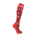 Rot-Grün-Gold - Side - HyFASHION - Socken für Damen - weihnachtliches Design