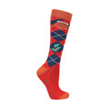 Marineblau-Rot-Grün - Back - HyFASHION - "Ruby The Robin" Socken für Damen - weihnachtliches Design(3er-Pack)