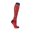 Marineblau-Rot-Grün - Side - HyFASHION - "Ruby The Robin" Socken für Damen - weihnachtliches Design(3er-Pack)