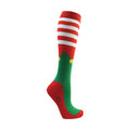 Rot-Weiß-Gold - Side - HyFASHION - Socken für Damen - weihnachtliches Design(3er-Pack)